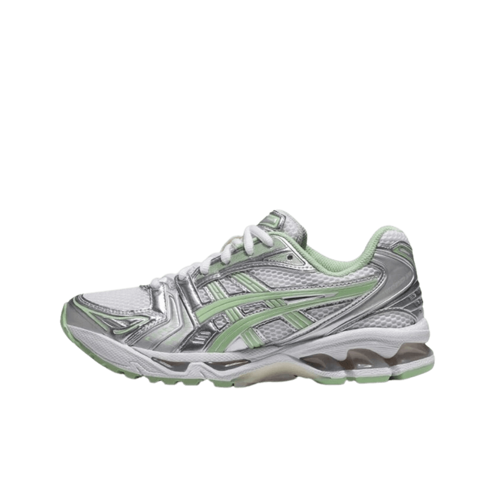 ASICS Womens WMNS Gel-Kayano 14 Silver Green Athletic 1202A056-105