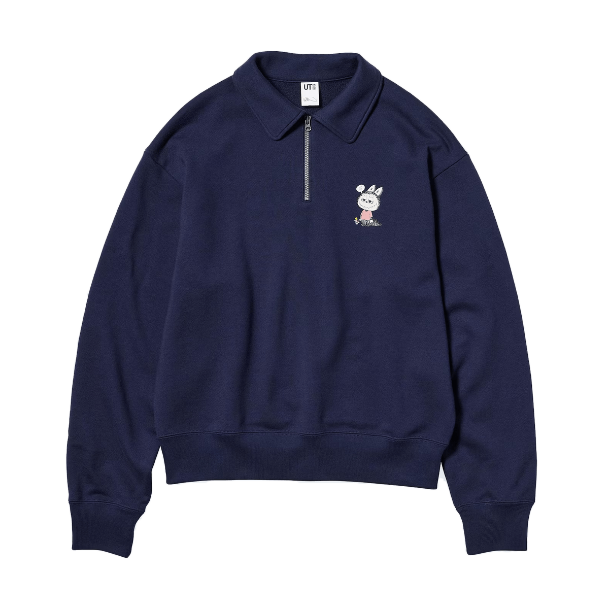 Labubu x Uniqlo Pop Mart UT Half-Zip Sweatshirt 'Navy' 483618-69