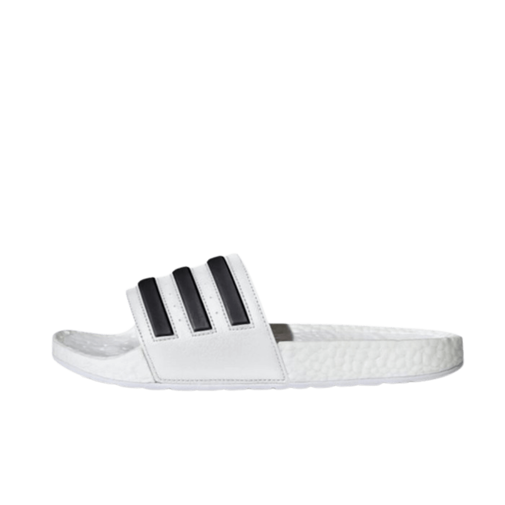 adidas Adilette Boost Slides 'White Black Stripes'