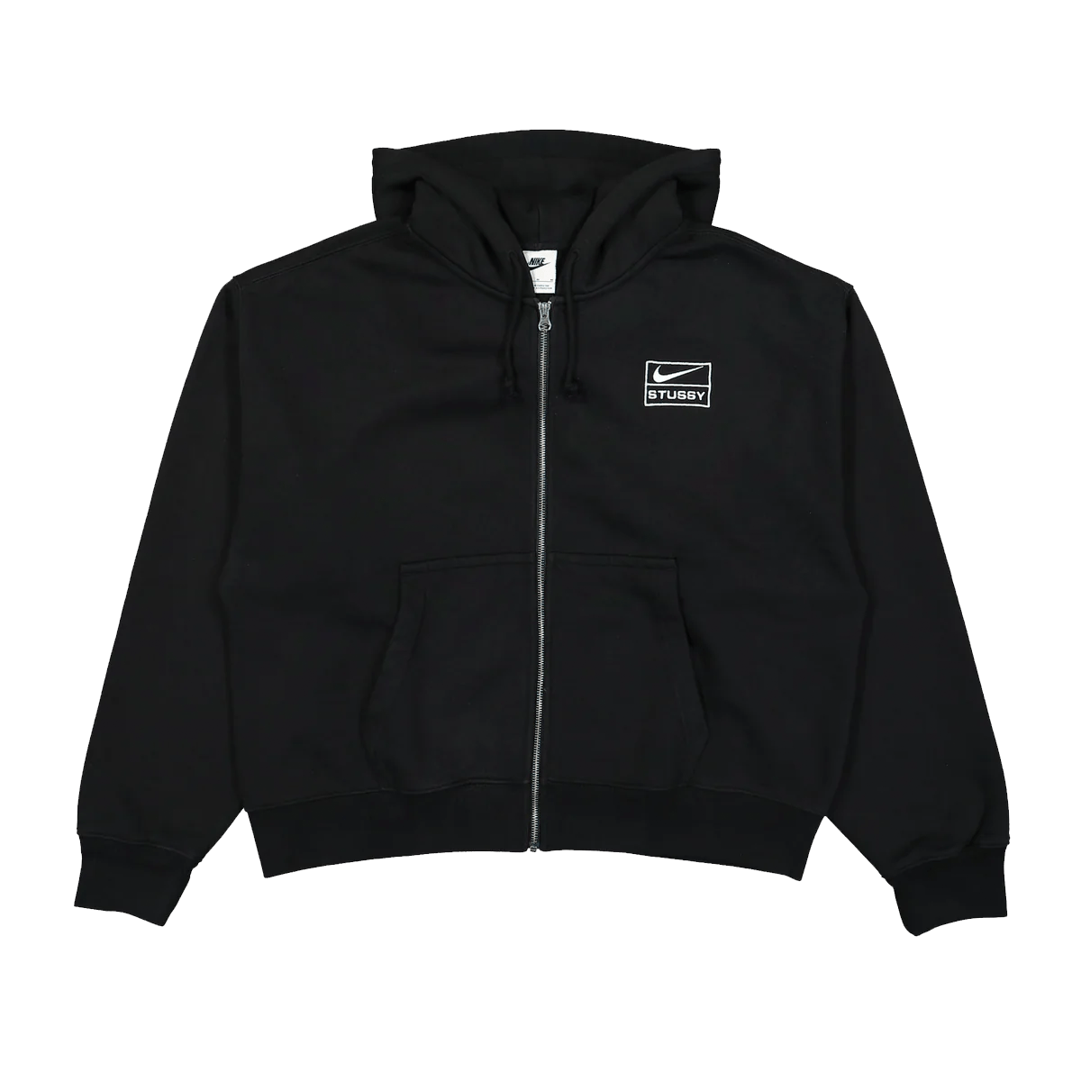 Stüssy x Nike Zip Fleece Hoodie 'Black' | FJ9175-010