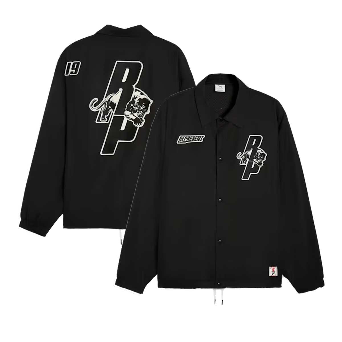 Represent x PUMA Coaches Jacket 'Black' 635805_01