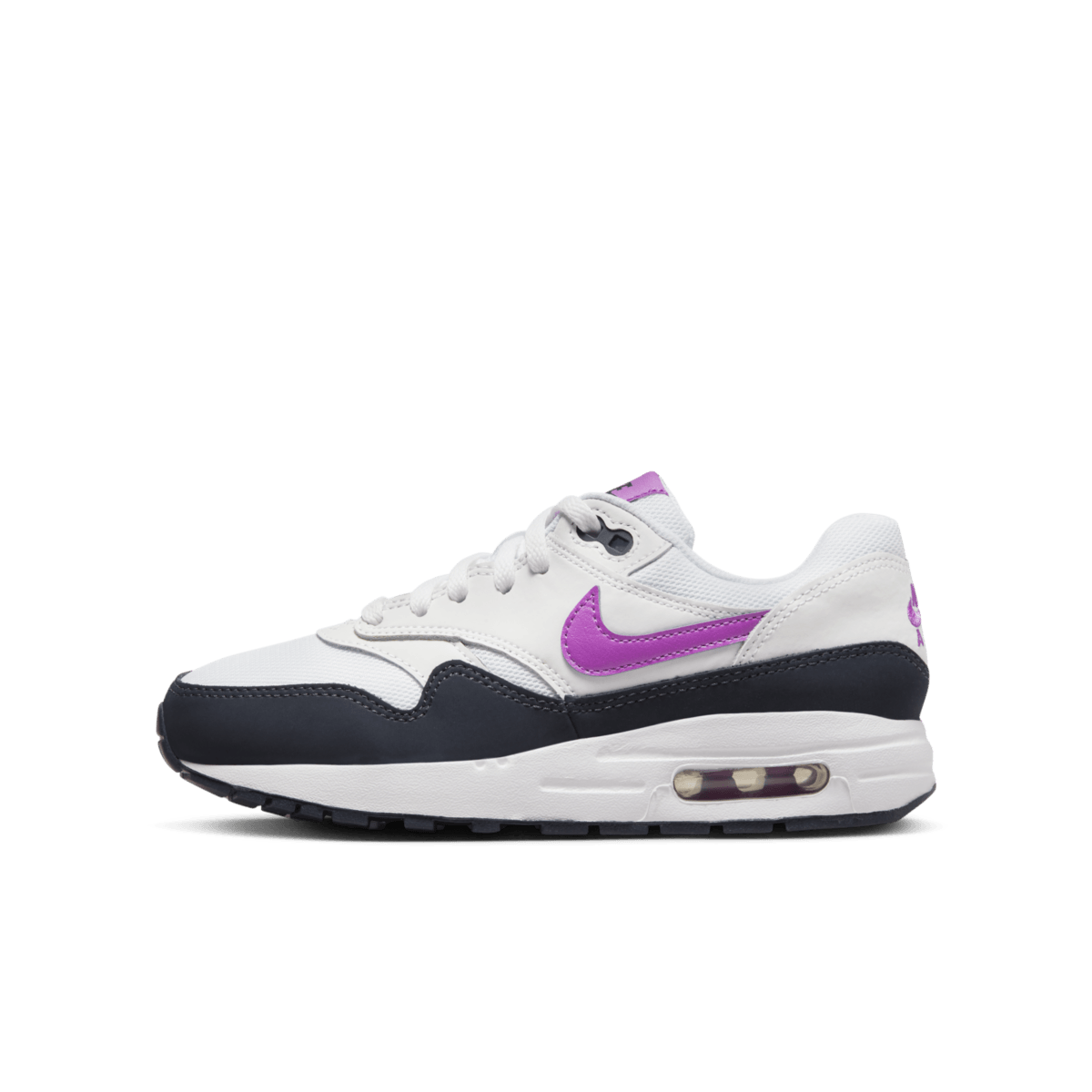 Nike Air Max 1 GS 'Purple Swoosh' FQ8360-100