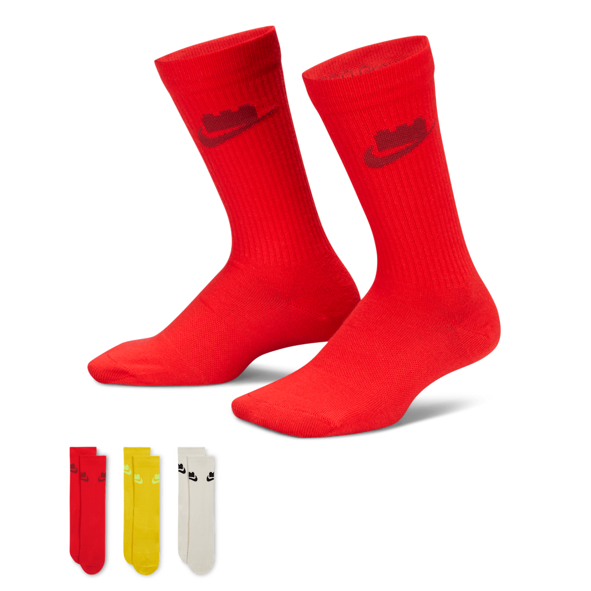 LEGO® x Nike Everyday Essentials Crew Socks 'Multicolor' - 3 Pairs HV9635-900