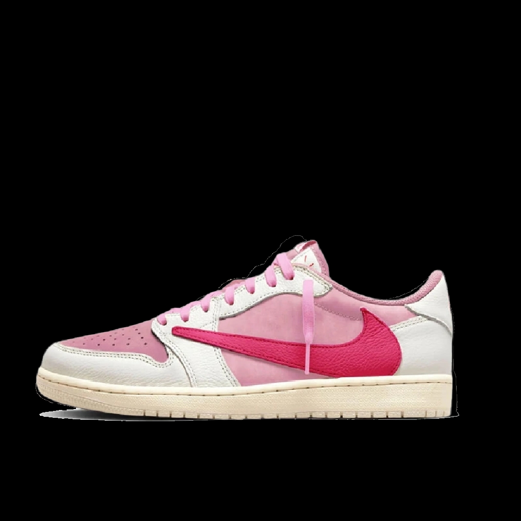 Travis Scott x Air Jordan 1 Low OG 'Sail & Shy Pink' - Pink Pack