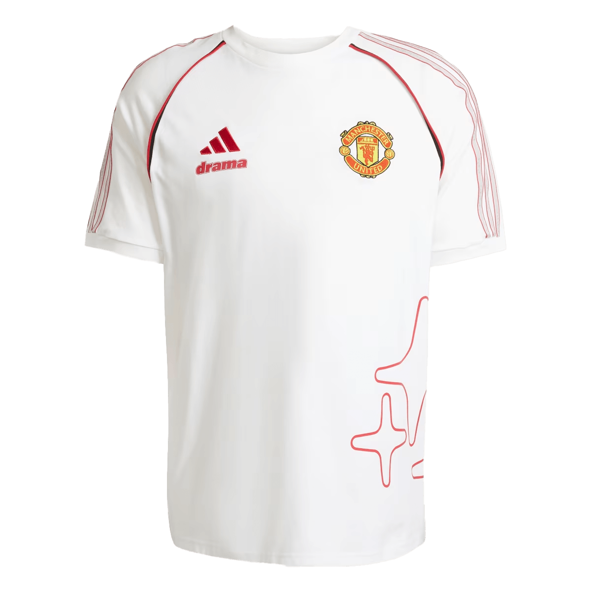 完売品Manchester United x DRAMACALL ゲームシャツ Drama Call x Manchester United 1988 Blue Jersey T Shirt | IP5544