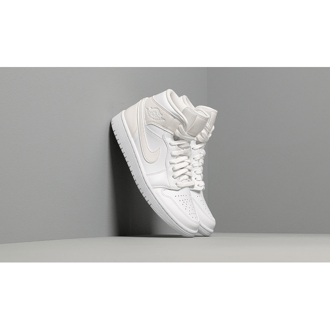 Wmns Air Jordan 1 Mid White/ White-White BQ6472-112