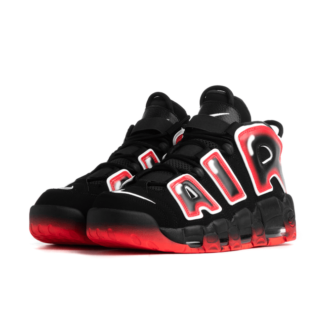 Nike Air More Uptempo '96 QS (Black / White - Laser Crimson) CJ6129 001