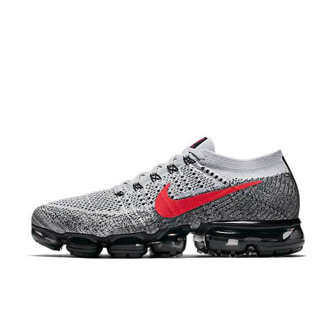 Nike Air VaporMax Flyknit "Pure Platinum/University Red" 849558-020