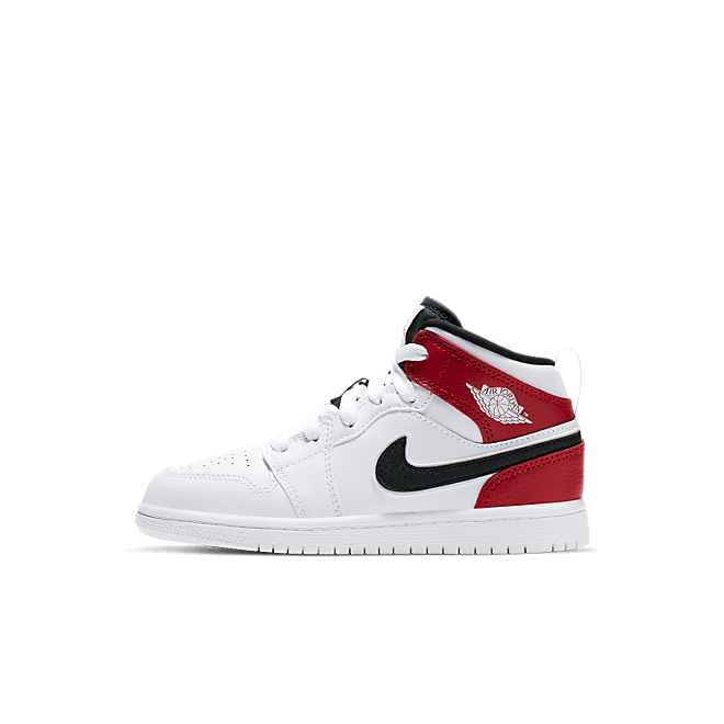 Jordan 1 Mid White Black Gym Red (PS) 640734-116