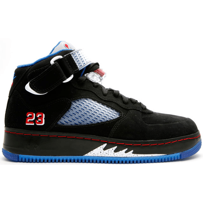 Jordan AJF 5 Black Blue Ribbon Varsity Red 318608-061
