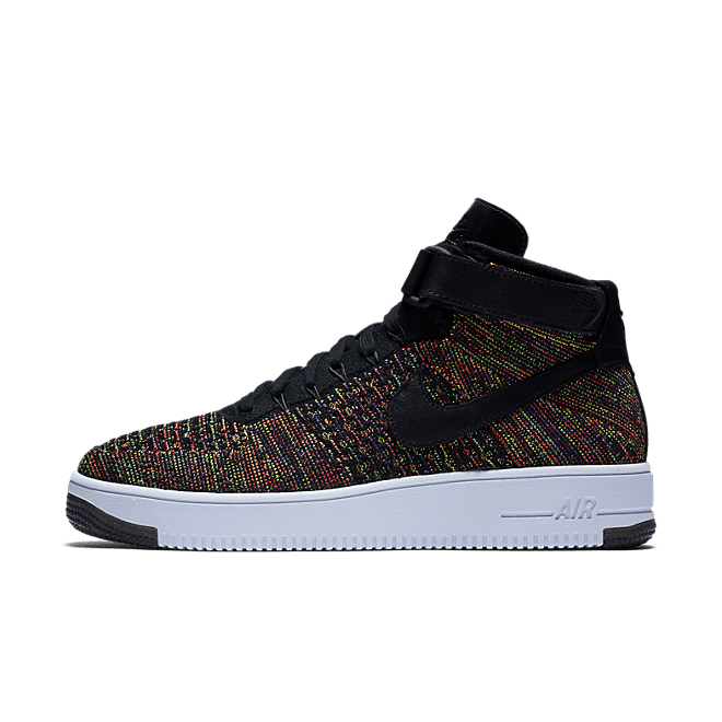 Nike Air Force 1 Mid Flyknit Multi-Color Black 817420-002