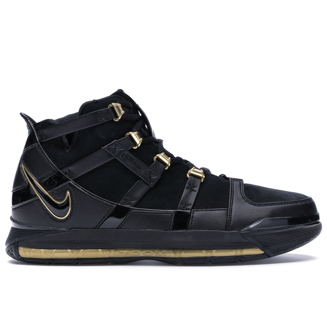 Nike LeBron Zoom 3 Black Metallic Gold 312147-006