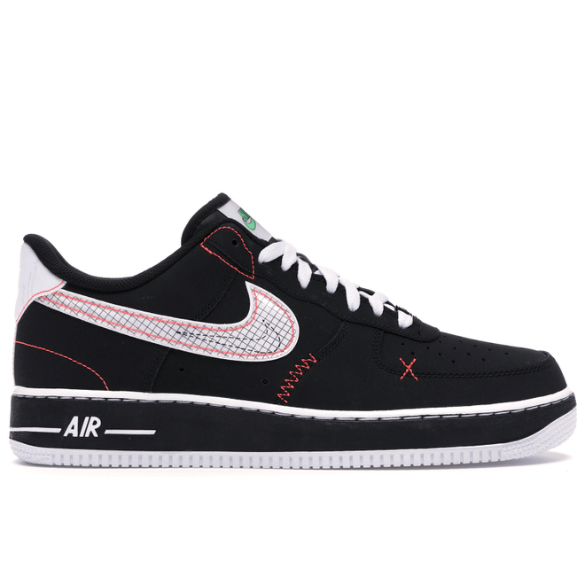 Nike Air Force 1 Low Schematic Black White Bright Crimson CU6646-001