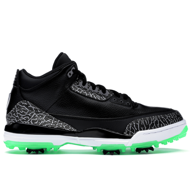 Jordan 3 Retro Golf Black Green Glow AJ3783-001
