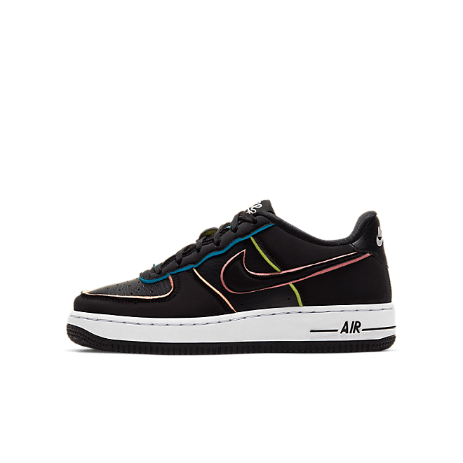 Nike Air Force 1 Low Black Pink Barely Volt (GS) CD7406-001