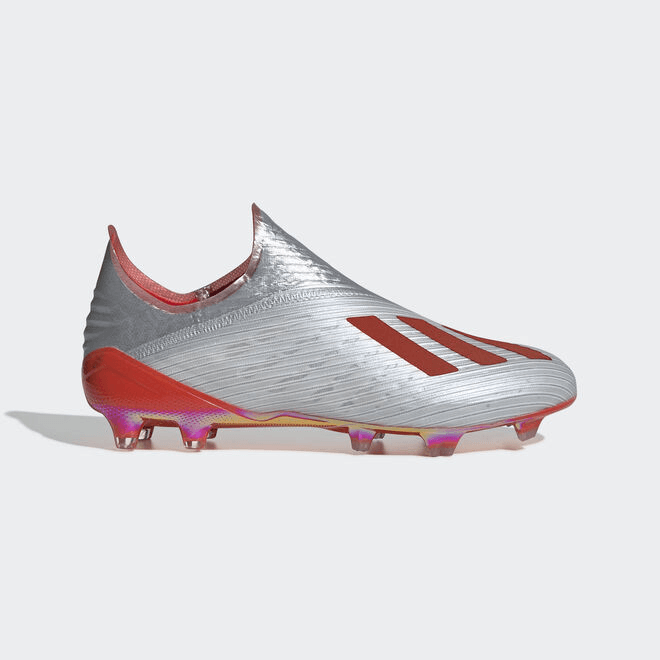 adidas X 19+ Firm Ground Cleat Silver Metallic Hi Res Red F35322