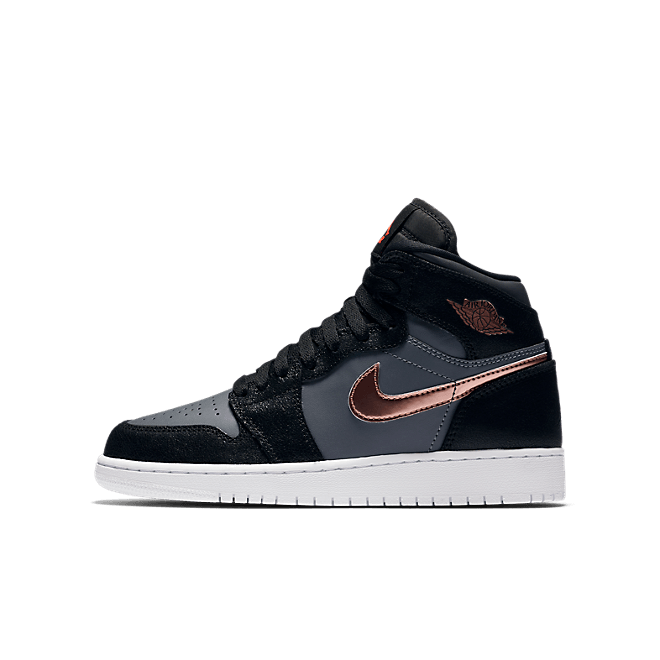 Jordan 1 Retro High Black Metallic Red Bronze Dark Grey (GS) 705300-006