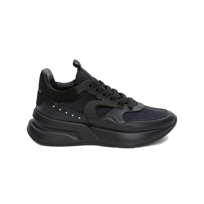 Alexander McQueen Oversized Runner Black Silver 604281WHXI11081