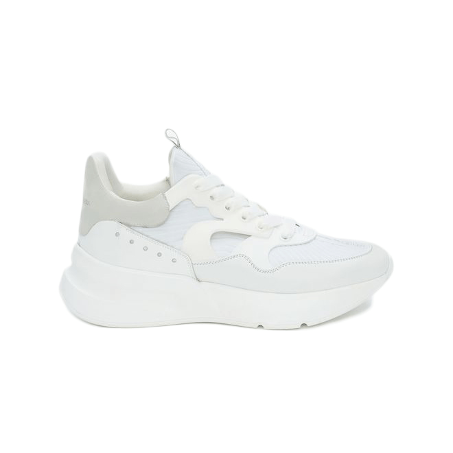 Alexander McQueen Oversized Runner White Silver 604281WHXI19071