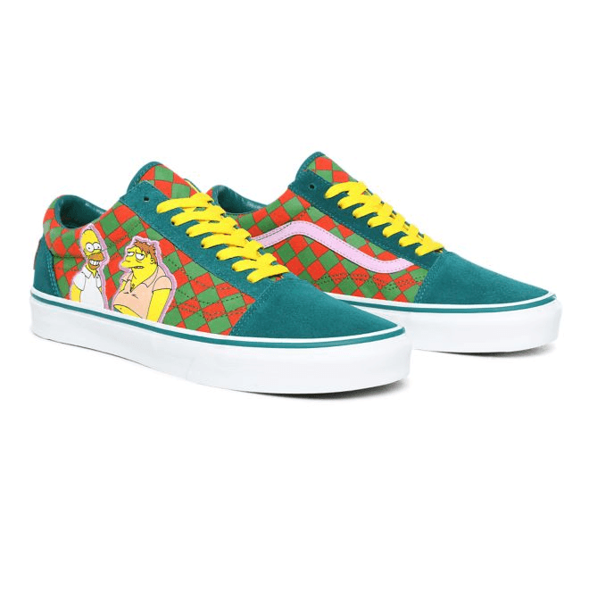 Vans x The Simpsons Old Skool Moe's Mens Teal Trainers VN0A4BV521L