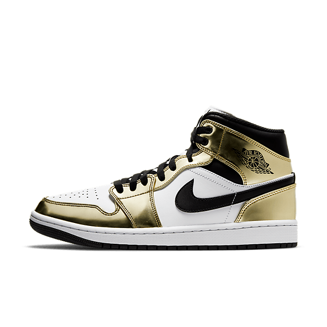 Jordan 1 Mid Metallic Gold Black White DC1419-700