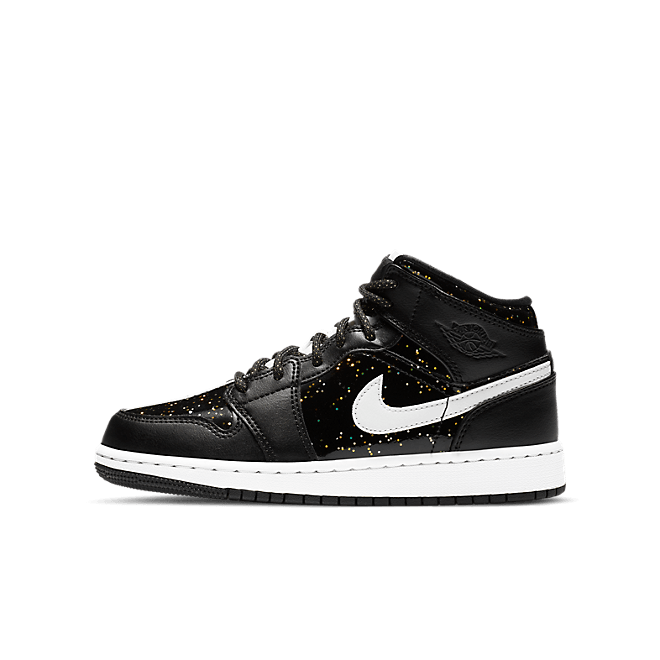 Jordan 1 Mid Black Speckle (GS) AV5174-001