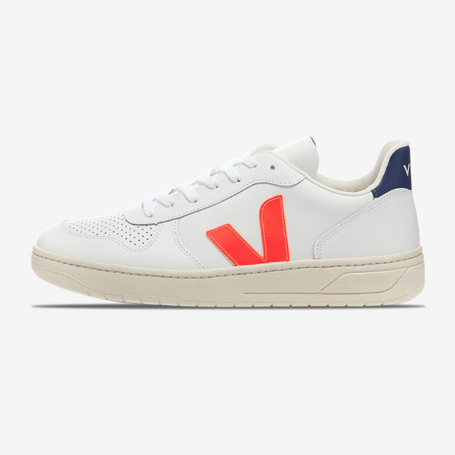 Veja V-10 Leather "Orange Fluo" VX022136B