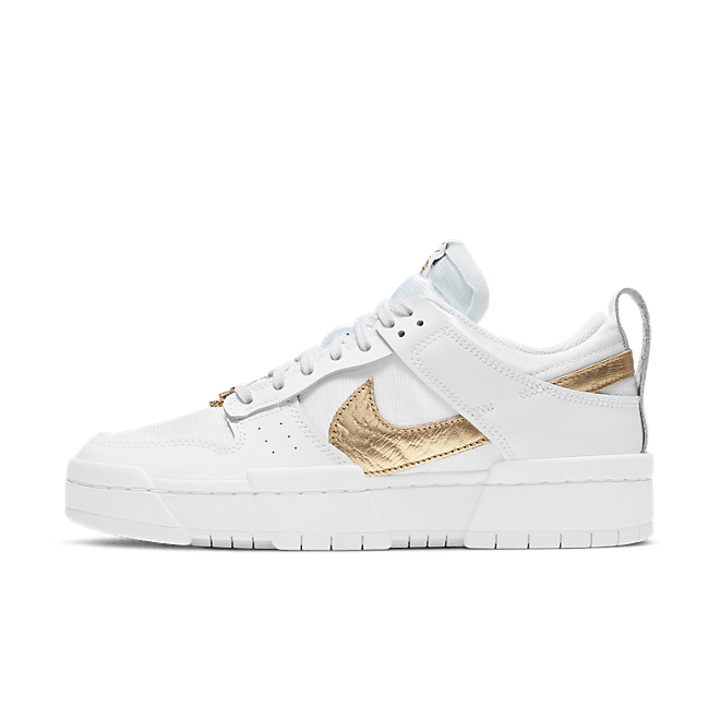 Nike Dunk Low Disrupt White Metallic Gold (W) DD9676-100