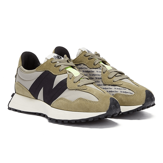 New Balance 327 Mens Khaki / Grey Trainers MS327IB