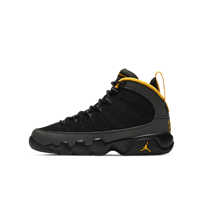 Jordan 9 Retro Dark Charcoal University Gold (GS) 302359-070