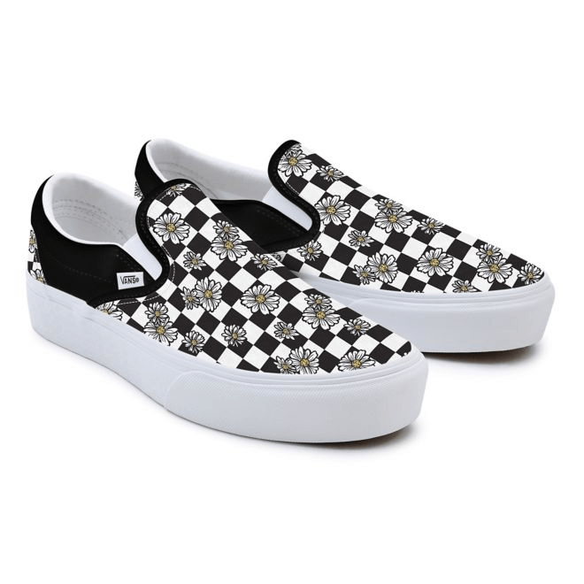 VANS Gepersonaliseerde Recycled Materials Daisy Checkerboard Slipon