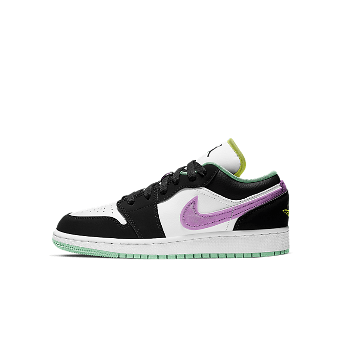 Jordan 1 Low Black White Purple (GS) 553560-151
