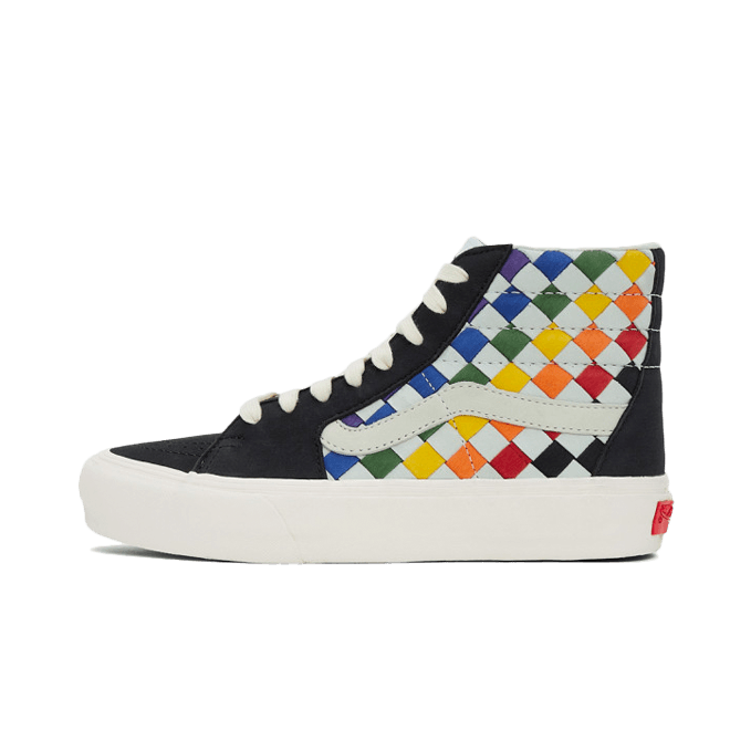 Vans Vault SK8-Hi VLT LX (Pride) Woven Leather/ Rainbow/ Marshmallo VN0A4CS55A81
