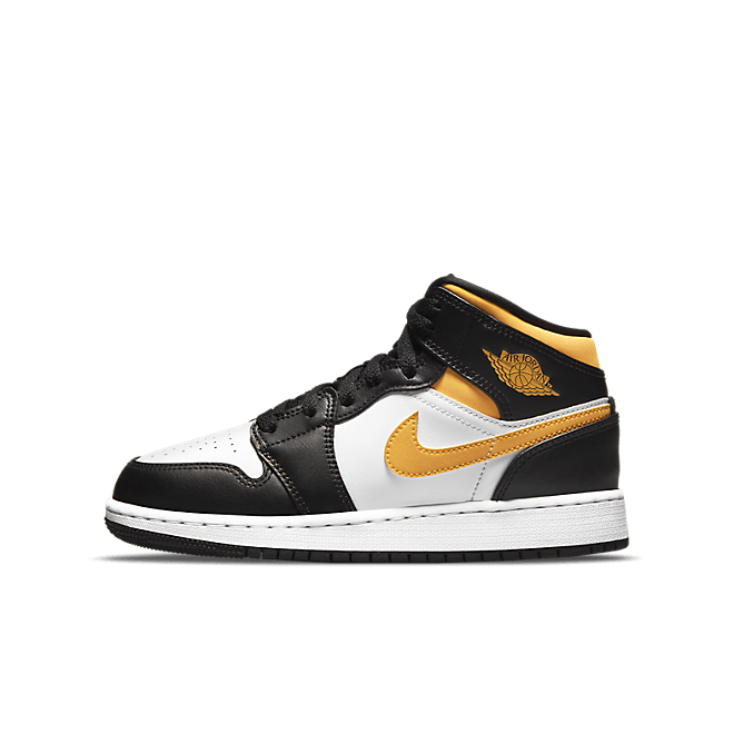 Jordan 1 Mid White Pollen Black (GS) 554725-177