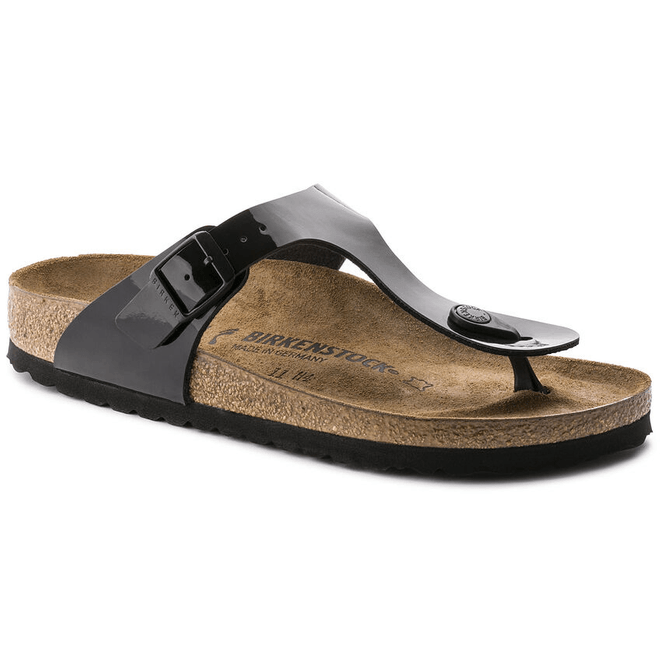 Birkenstock Birkenstock Gizeh Zwart Patent Smal Voetbed 43663