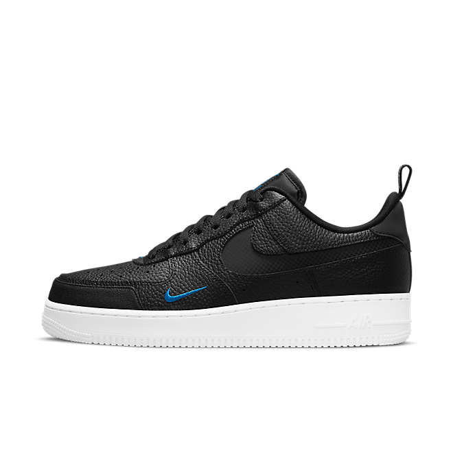 Nike Air Force 1 Low Cut Out Reflective Swoosh Black Blue DN4433-002
