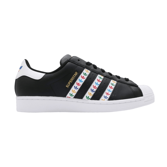 adidas Superstar Black Multi-Color Trefoil Stripes FZ0058