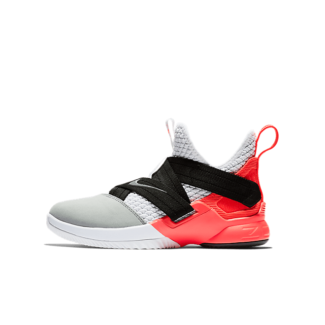 Kids Nike LeBron Soldier 12 SFG GS 'White Flash Crimson' White/Dark Grey-Flash Crimson AO2910-102