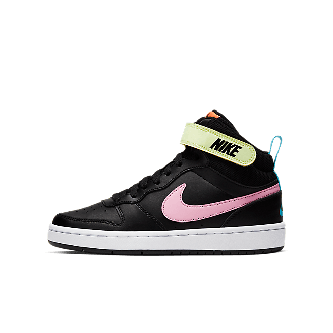 Kids Nike Court Borough Mid 2 GS 'Black Pink Blue Fury' Black/Pink/Blue Fury CD7782-002