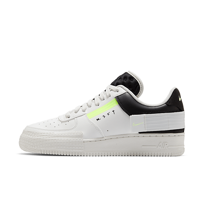 Nike Air Force 1-Type Summit White Black Volt CK6923-100