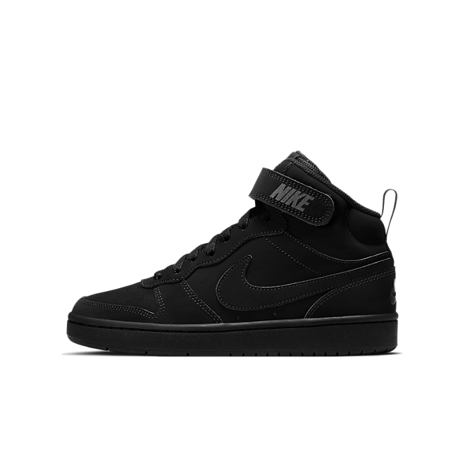 Kids Nike Court Borough Mid 2 GS 'Triple Black' Black/Black/Black CW5867-001