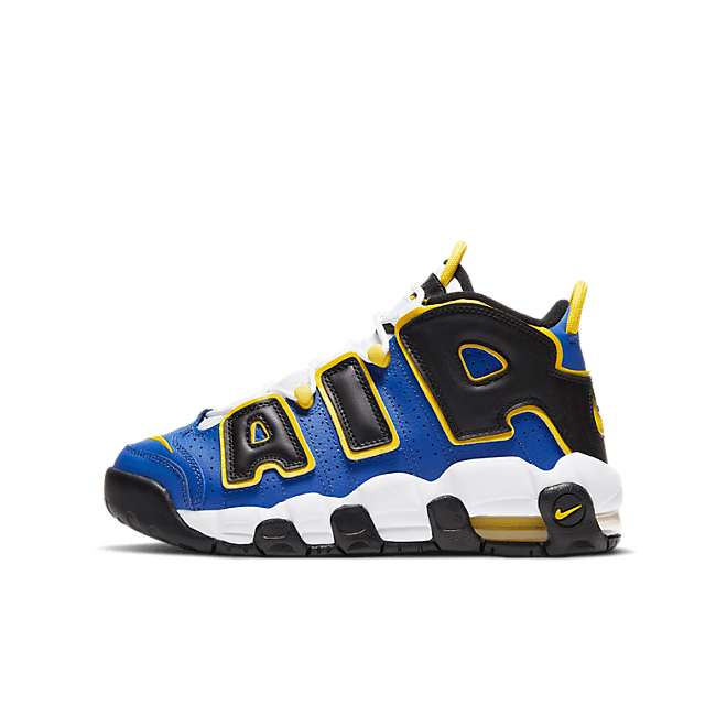 Kids Nike Air More Uptempo GS 'Peace, Love, and Basketball' Game Royal/Speed Yellow/Black DC7300-400