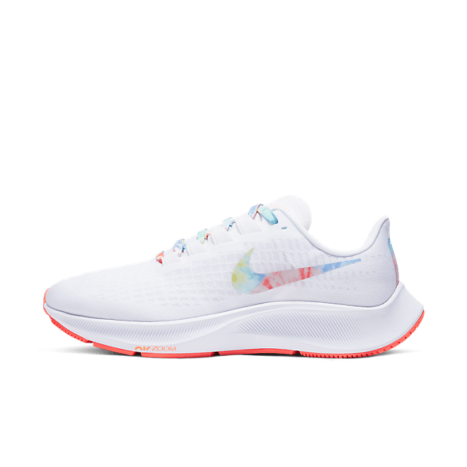 Womens Nike Air Zoom Pegasus 37 'Tie-Dye' White/Bright Mango/Multi-Color WMNS DD9667-100