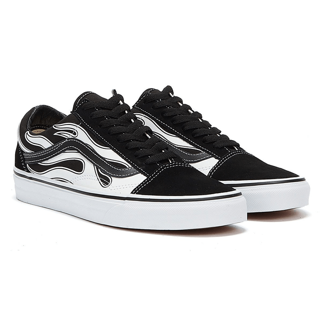 Vans Old Skool Flame Mens Black White Trainers VN0A38G1K681