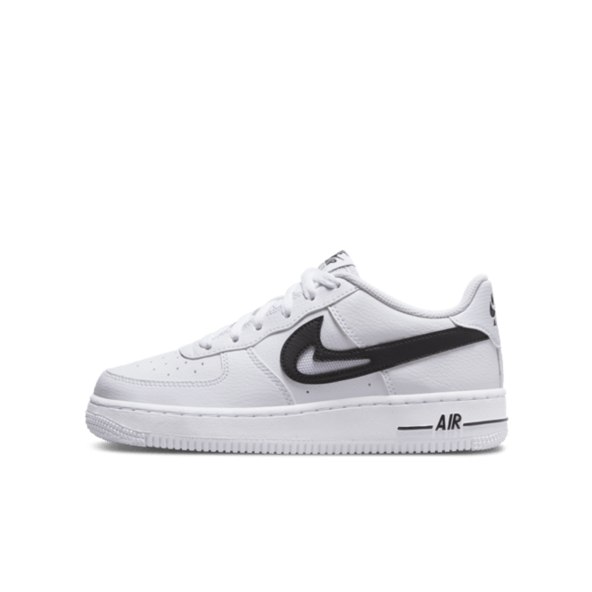 Nike Air Force 1 GS Cut-Out Swoosh 'Black' DR7889-100