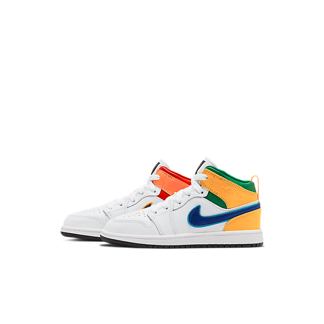 Jordan 1 Mid White Court Purple Teal (PS) 640734-128