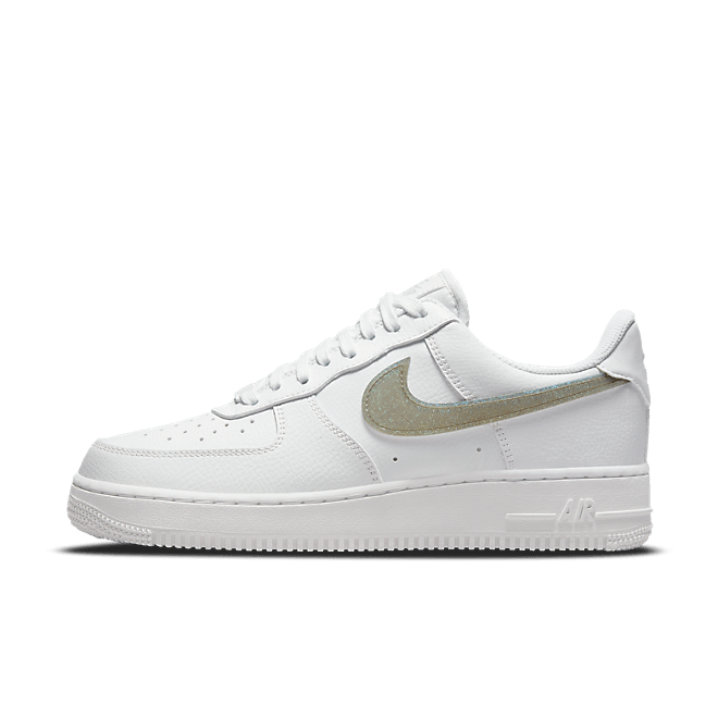 Nike Air Force 1 Low White Gold Glitter Swoosh (W) DH4407-101