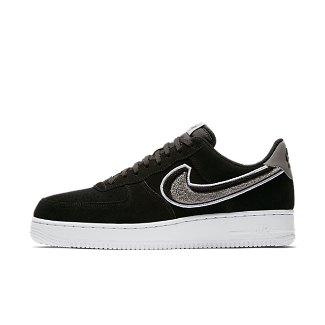 Nike Air Force 1 07 LV8 Chenille Swoosh 'Black' 823511-014