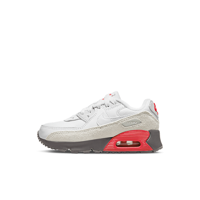 Nike Air Max 90 White Flat Pewter Red (PS) CD6867-116