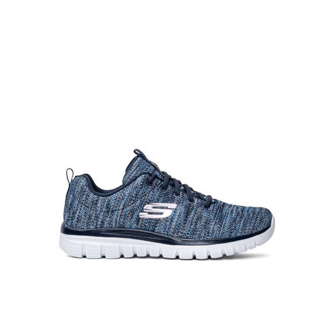 Damen Trainingsschuhe Dunkelblau Skechers Twisted Fortune 12614-NVBL